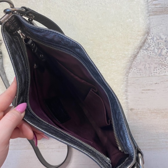 Coach Metallic Silver Crossbody Purse - Picture 11 of 15